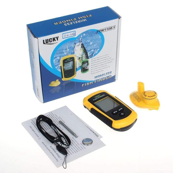 Planet Gates China Lucky FFW1108-1 Portable 100m Wireless Fish Finder Alarm 40M/130FT Sonar Depth Ocean River