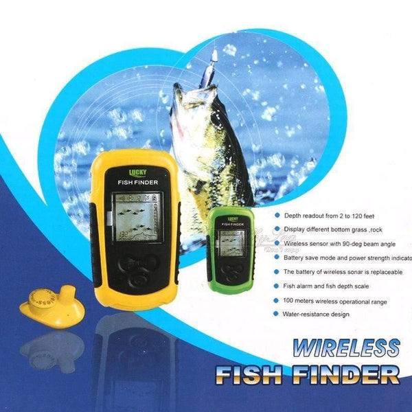 Planet Gates China Lucky FFW1108-1 Portable 100m Wireless Fish Finder Alarm 40M/130FT Sonar Depth Ocean River
