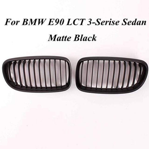 Planet Gates China / Matte Black Pair Matte/Gloss Black Car Front Grille For BMW E90 LCI 3-Series Sedan/Wagon 09-11 Racing Grills