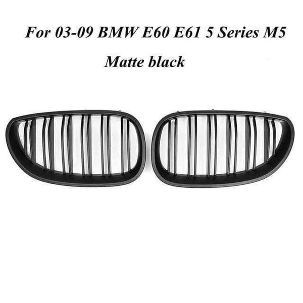 Planet Gates China / MatteBlack DualSlat Car Front Sport Grill Kidney Grilles Grill For BMW 5 Series M5 E60/E61 2003 2004 2005 2006 2007 2008 2009 2010  Gloss Black