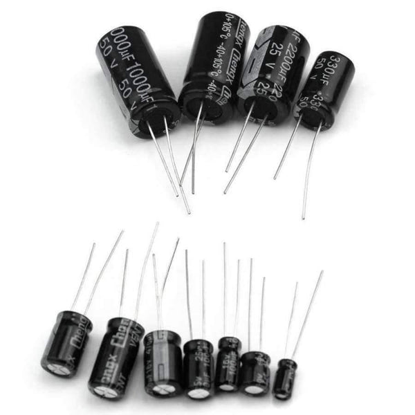 Planet Gates China MCIGICM D180  125pcs 25 Values Total Electrolytic Capacitors Assortment Kit Set 1uF to 2200uF electronic components