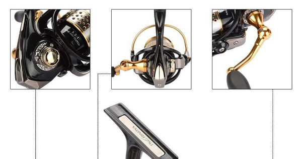 Planet Gates China Metal Fishing Reel Coil Sea Spinning Reels Deep and Shallow Spool 2000 Series 5.2:1 9BB Drag Power 6kg For Fishing