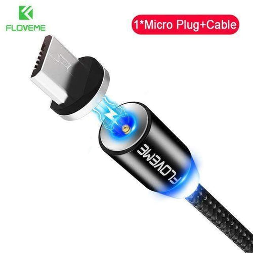 Planet Gates China / Micro Cable / 2M FLOVEME LED Magnetic Cable For Lightning Micro USB Type C Phone Cable For iPhone X Xr Xs Max 1m 2m 2A Fast Charge Magnet Charger