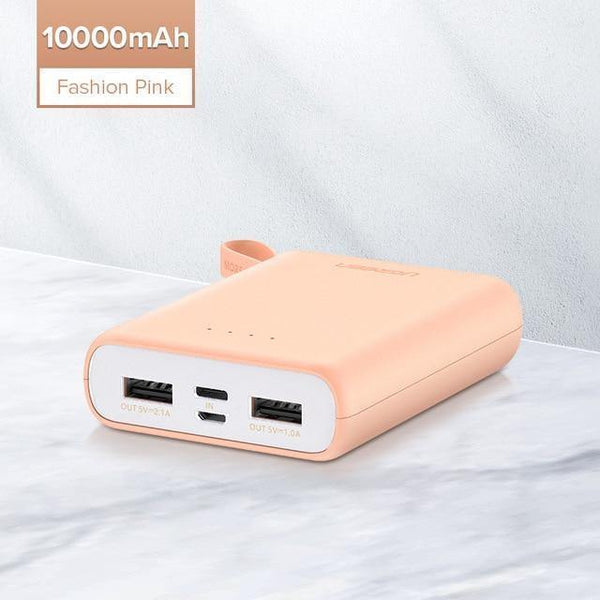 Planet Gates China / Mini powerBank Pink Ugreen Mini Power Bank 10000mAh Ultra Slim PoverBank for Samsung S9 S8 Dual USB Powerbank External Battery Pack Portable Charger