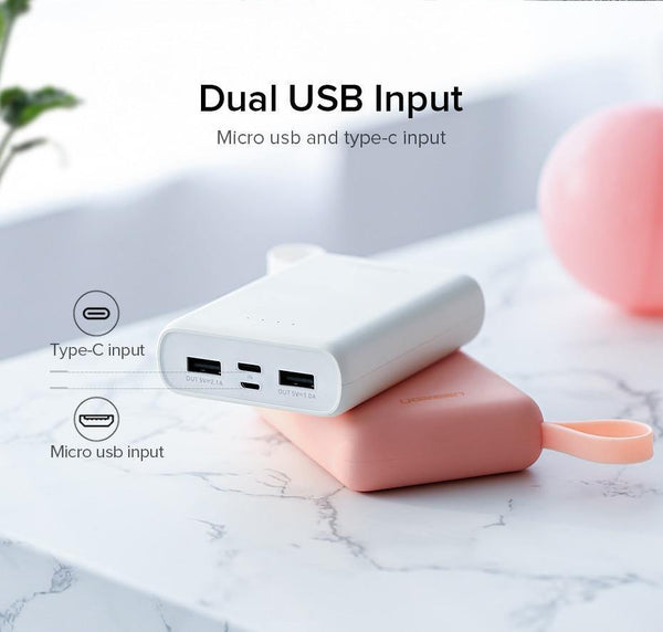 Planet Gates China / Mini PowerBank White Ugreen Mini Power Bank 10000mAh Ultra Slim PoverBank for Samsung S9 S8 Dual USB Powerbank External Battery Pack Portable Charger