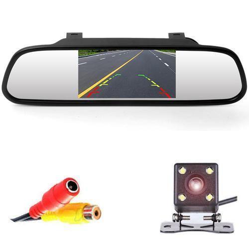 Planet Gates China / Monitor 4 LED 4.3" Car Rearview Mirror Monitor Auto Parking System + LED Night Vision Backup Reverse Camera CCD Car Rear View Camera