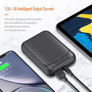 Planet Gates China / Navy Blue ROCK Mini Power Bank 10000mAh 18W USB C PD Fast Charging QC3.0 Quick Charge External Battery For iPhone Xs Max Samsung S9