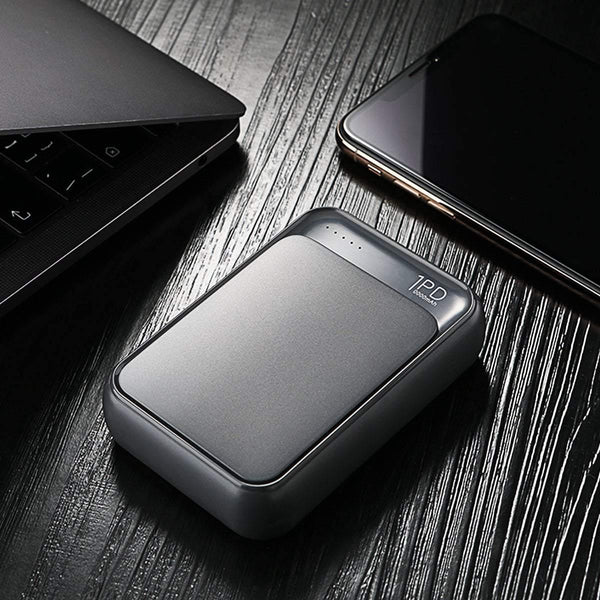 Planet Gates China / Navy Blue ROCK Mini Power Bank 10000mAh 18W USB C PD Fast Charging QC3.0 Quick Charge External Battery For iPhone Xs Max Samsung S9