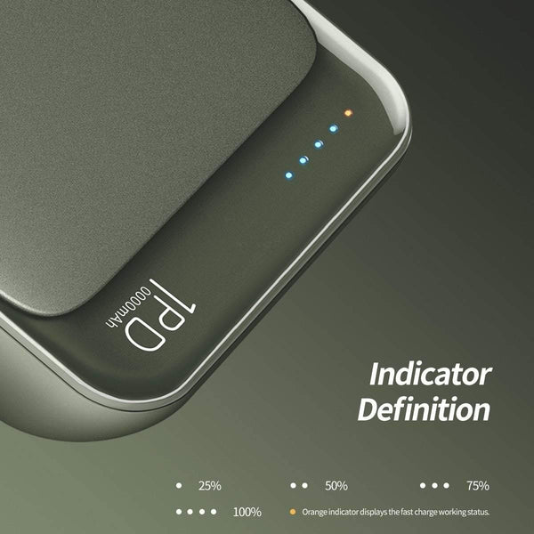 Planet Gates China / Navy Blue ROCK Mini Power Bank 10000mAh 18W USB C PD Fast Charging QC3.0 Quick Charge External Battery For iPhone Xs Max Samsung S9