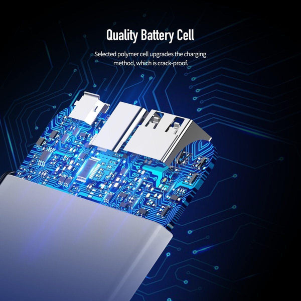 Planet Gates China / Navy Blue ROCK Mini Power Bank 10000mAh 18W USB C PD Fast Charging QC3.0 Quick Charge External Battery For iPhone Xs Max Samsung S9