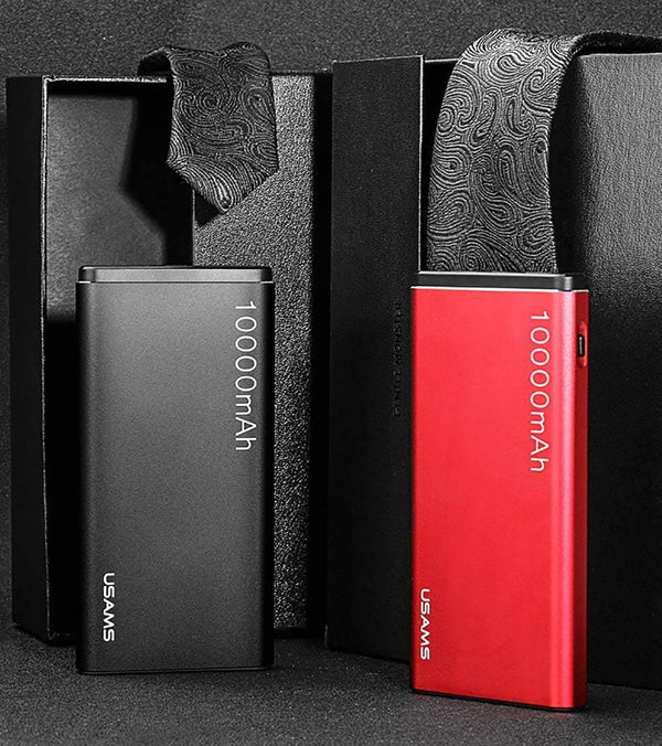 Planet Gates China / New Black USAMS Power Bank 10000mAh Dual USB Mobile Phone Portable Charger Powerbank Backup External Battery