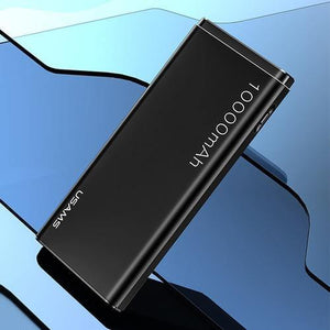 Planet Gates China / New Black USAMS Power Bank 10000mAh Dual USB Mobile Phone Portable Charger Powerbank Backup External Battery
