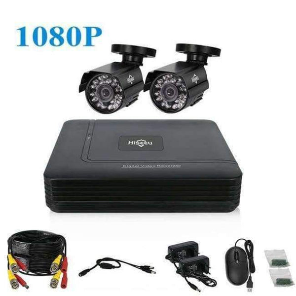 Planet Gates China / None / 1080P Bullet Hiseeu HD 4CH 1080N 5in1 AHD DVR Kit CCTV System 2pcs 720P/1080P AHD waterproof/dome IR Camera 2MP P2P Security Surveillance Set