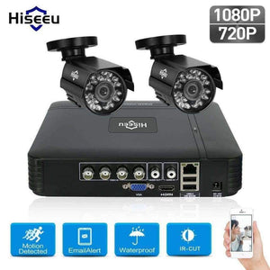 Planet Gates China / None / 720P Bullet Hiseeu HD 4CH 1080N 5in1 AHD DVR Kit CCTV System 2pcs 720P/1080P AHD waterproof/dome IR Camera 2MP P2P Security Surveillance Set