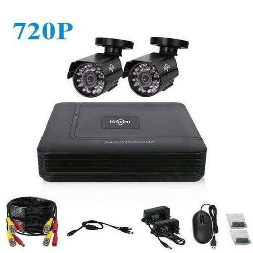 Planet Gates China / None / 720P Bullet Hiseeu HD 4CH 1080N 5in1 AHD DVR Kit CCTV System 2pcs 720P/1080P AHD waterproof/dome IR Camera 2MP P2P Security Surveillance Set