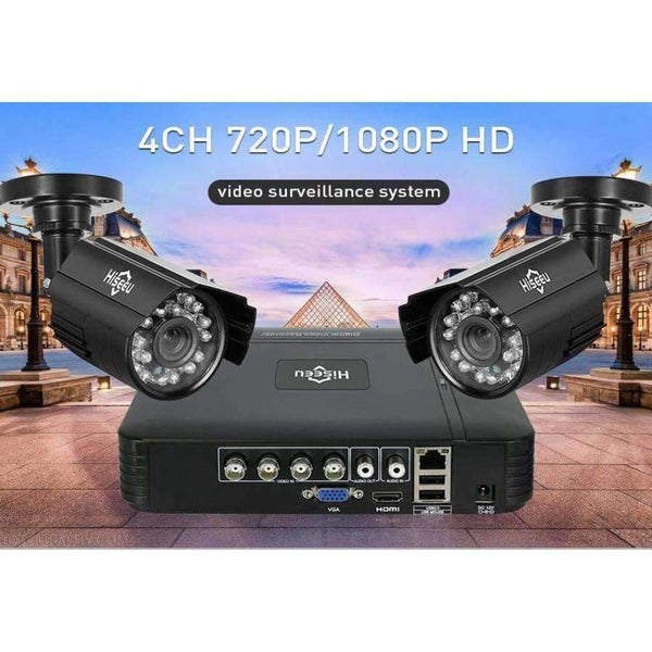 Planet Gates China / None / 720P Bullet Hiseeu HD 4CH 1080N 5in1 AHD DVR Kit CCTV System 2pcs 720P/1080P AHD waterproof/dome IR Camera 2MP P2P Security Surveillance Set