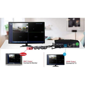 Planet Gates China / None / AU Plug, Black Smar 4CH 1080N 5 in 1 AHD DVR Kit CCTV System 2PCS 720P/1080P IR AHD Camera Outdoor Waterproof Day & Night Security Camera Kit