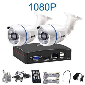 Planet Gates China / None / AU Plug, White Smar 4CH 1080N 5 in 1 AHD DVR Kit CCTV System 2PCS 720P/1080P IR AHD Camera Outdoor Waterproof Day & Night Security Camera Kit