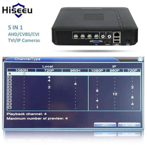 Planet Gates China / None / Black Hiseeu 4CH DVR CCTV System 2PCS Cameras 2CH 1.0 MP IR Outdoor Security Camera 720P HDMI AHD CCTV DVR 1200 TVL Surveillance Kit