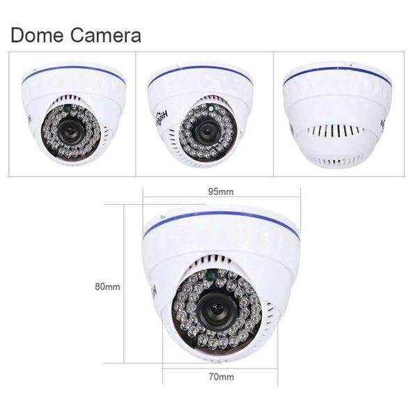 Planet Gates China / None / Black Hiseeu 4CH DVR CCTV System 2PCS Cameras 2CH 1.0 MP IR Outdoor Security Camera 720P HDMI AHD CCTV DVR 1200 TVL Surveillance Kit