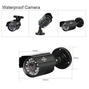 Planet Gates China / None / Black Hiseeu 4CH DVR CCTV System 2PCS Cameras 2CH 1.0 MP IR Outdoor Security Camera 720P HDMI AHD CCTV DVR 1200 TVL Surveillance Kit