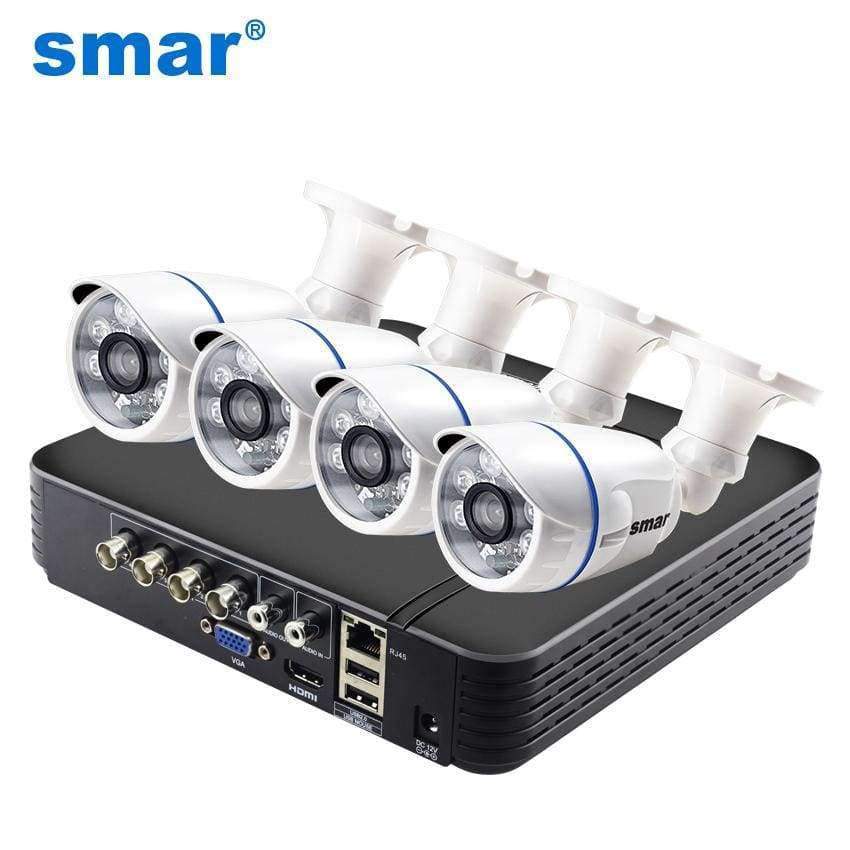 Planet Gates China / None / Black Smar CCTV 4CH 720P/1080P AHD Camera Kit P2P HDMI H. 264 DVR Video Surveillance System Waterproof Outdoor Security Camera Kit