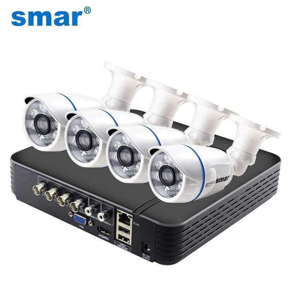 Planet Gates China / None / Black Smar CCTV 4CH 720P/1080P AHD Camera Kit P2P HDMI H. 264 DVR Video Surveillance System Waterproof Outdoor Security Camera Kit