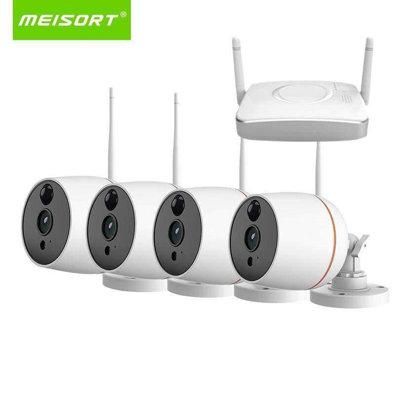 Planet Gates China / None / EU Plug, 2 cameras Meisort Wireless Security Camera System 4CH NVR Kit 960P HD Outdoor IP Camera Waterproof Wifi Surveillance CCTV Camera System