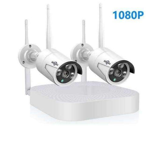 Planet Gates China / None / Gray Hiseeu 4CH 960P/1080P Wireless CCTV camera System wifi 2pcs 1.3MP 2MP waterproof IP camera outdoor security kit cctv extendable