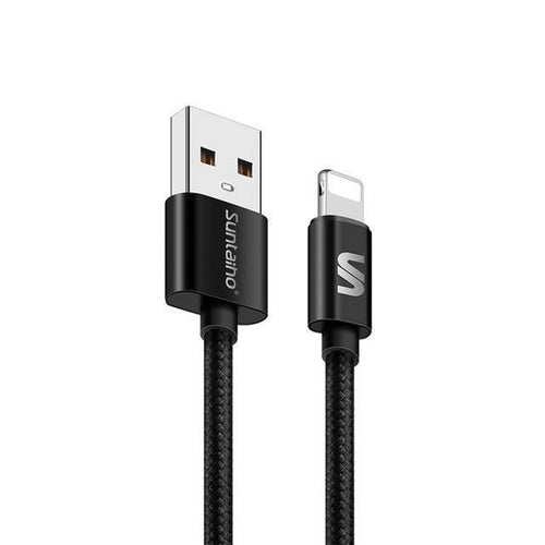 Planet Gates China / Nylon Black / 25cm Suntaiho 10-Pack usb cable for iphone cable fast charging for iPhone 7 plus XS MAX 8 XR 5s 6s X iPad SE Phone USB Charger Cable