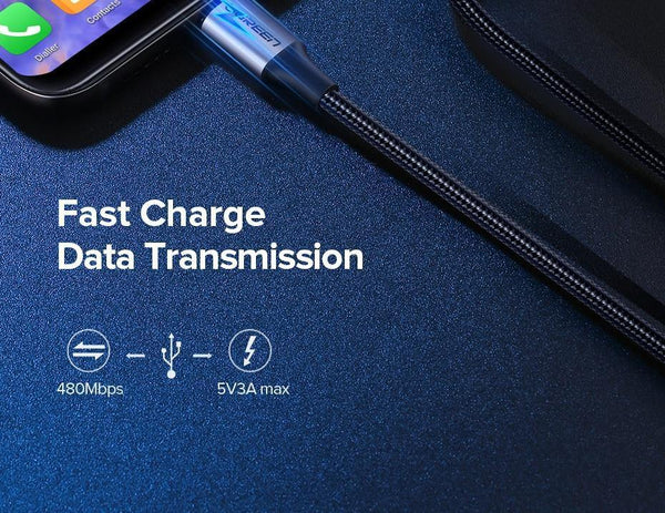 Planet Gates China / Nylon Grey / 25cm Ugreen USB Type C Cable USB C Fast Charging Data Cable for Samsung Galaxy S9 S8 Plus Mobile Phone Charger Cable for Xiaomi Mi 8
