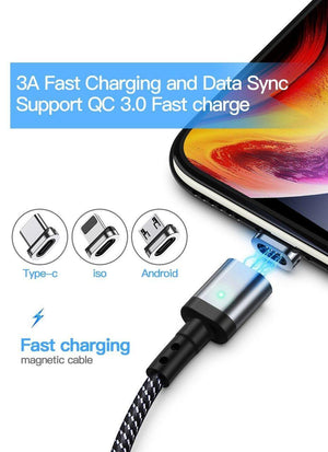 Planet Gates China / Only cable / Custom choice Suntaiho Magnetic Charger Micro USB C Cable Type C for Xiaomi PLAY note 7 Fast Charging Adapter Phone iOS 12 For iphone Samsung