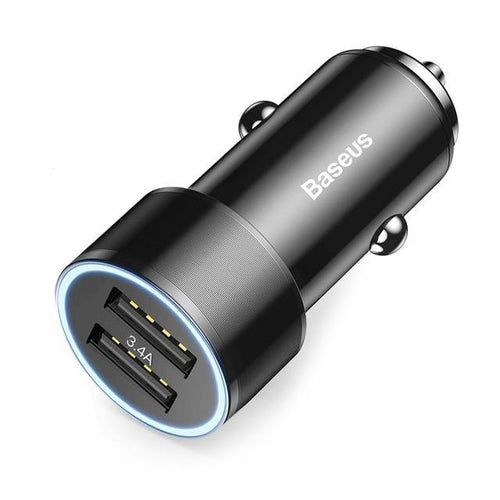 Planet Gates China / Only Car Charger Baseus 3.4A Car Charger for iPhone Samsung Xiaomi Dual USB Mobile Phone Charger for Auto Tablet Travel Adapter Car Phone Charger
