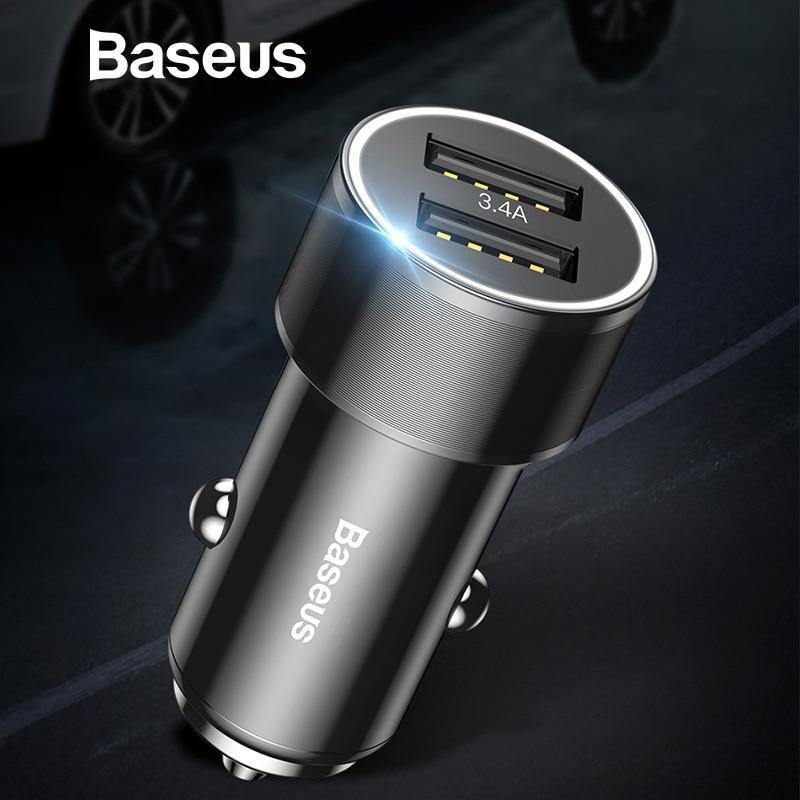 Planet Gates China / Only Car Charger Baseus 3.4A Car Charger for iPhone Samsung Xiaomi Dual USB Mobile Phone Charger for Auto Tablet Travel Adapter Car Phone Charger