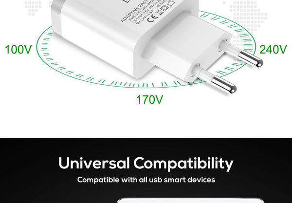 Planet Gates China / Only Micro Cable TOPK 18W Quick Charge 3.0 USB Charger for Samsung Xiaomi Huawei OnePlus LG Mobile Phone Charger With Fast USB Charging Cable