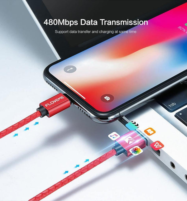 Planet Gates China / Only Plug / For Apple iPhone FLOVEME 3A Magnetic Cable Micro USB Type C Cable For iPhone 1M Fast Charging USB C Phone Magnet Charger For Samsung Xiaomi Cabo