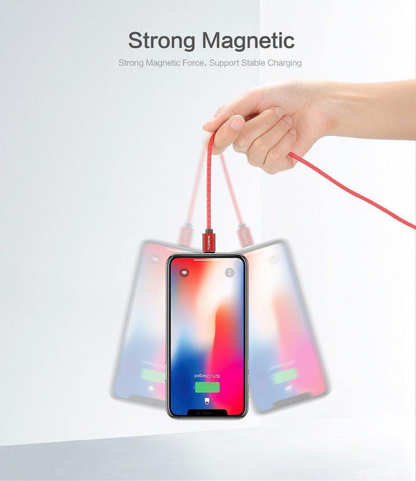 Planet Gates China / Only Plug / For Apple iPhone FLOVEME 3A Magnetic Cable Micro USB Type C Cable For iPhone 1M Fast Charging USB C Phone Magnet Charger For Samsung Xiaomi Cabo