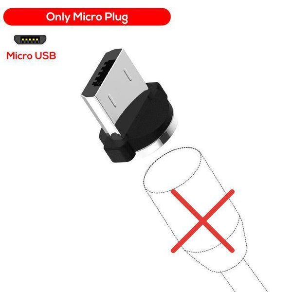 Planet Gates China / Only Plug No Cable / 2m TOPK R-Line1 LED Magnetic Micro USB Cable ,Upgraded Reflective Nylon Braided Magnetic Charger USB Cable for Micro USB Port Phone