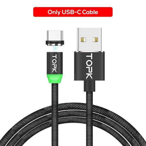 Planet Gates China / Only Type-C Cable TOPK 18W Quick Charge 3.0 USB Charger for Samsung Xiaomi Huawei OnePlus LG Mobile Phone Charger With Fast USB Charging Cable