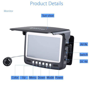 Planet Gates China Original 15M 1000TVL Fish Finder Underwater Ice Fishing Camera 4.3" LCD Monitor 8PCS LED Night Vision Camera For Fishing