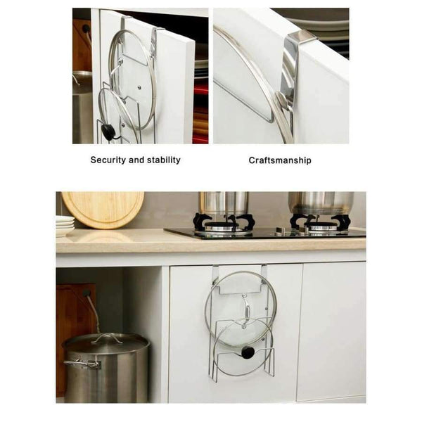 Planet Gates China ORZ Cabinet Door Hook Pan Pot Cover Lid Rack Stand Stove Organizer Kitchen Storage Holder Rack Shelf Kitchen Accessories