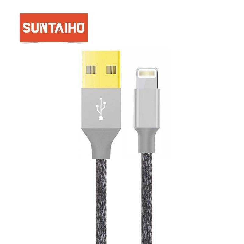 Planet Gates China / Pink / 2m Suntaiho USB Cable For Iphone 8 Gold-plated USB Cable Fast Charger Data Cable For iPhone X 7 6 5s Mobile Phone Cables