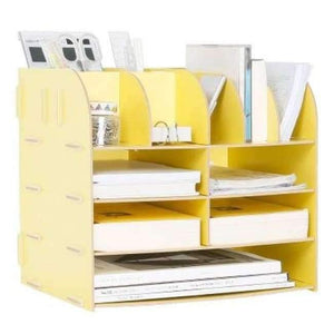 Planet Gates China / Pink Flower Office Desk Sets Multifunctional Desk Organizer Desk Accessories File Cabinet Rack Wooden Book Document Storage Box