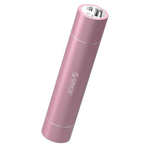 Planet Gates China / Pink ORICO 2600mAh External Battery Pack 5V1.5A Aluminum Power Bank with SOS Flashlight Portable Silver/Golden/Pink