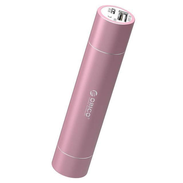 Planet Gates China / Pink ORICO 2600mAh External Battery Pack 5V1.5A Aluminum Power Bank with SOS Flashlight Portable Silver/Golden/Pink