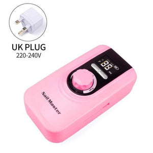 Planet Gates China / Pink UK Plug 25W Multi-function 35000RPM Rechargeable Portable Strong Polishing Electric Nail Drill Machine Manicure Pedicure Set Nail Tools