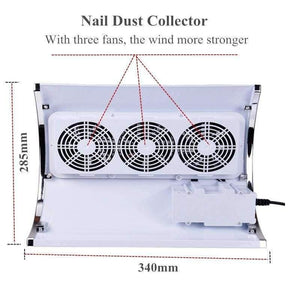Planet Gates China Powerful Biutee Nail Dust Suction Collector 3 Fan Vacuum Cleaner Manicure Tools with 2 Dust Collecting Bags