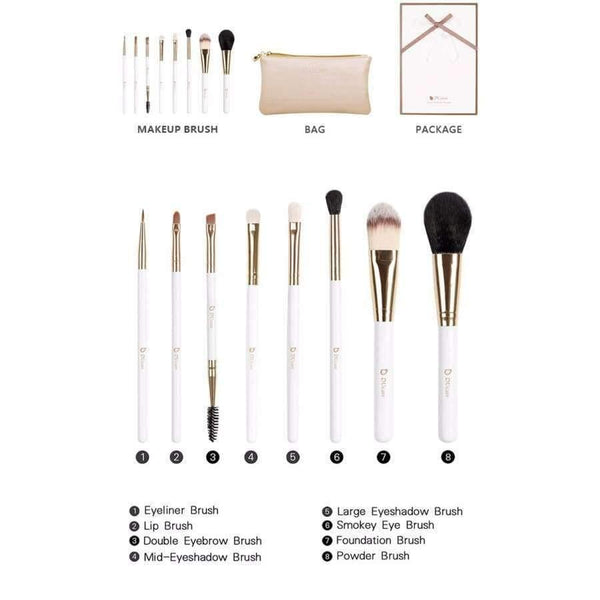 Planet Gates China Professional Makeup Brush Set 8pcs High Quality Makeup Tools Kit with bag super nice beauty essential  brush set