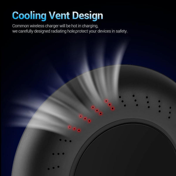 Planet Gates China / Pure White FLOVEME Qi Wireless Charger For iPhone 8 X 10 8 For Samsung Galaxy S8 S8 Plus Note 8 9 S6 S7 Edge S10 S10 Plus Charging Pad Dock