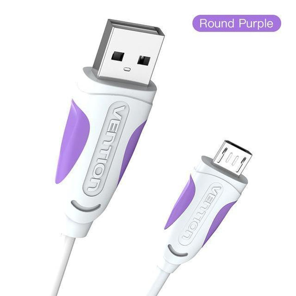Planet Gates China / Purple / 0.25m Vention Micro USB Cable Fast Charging Wire for Android Mobile Phone Data Sync Charger Cable 3M 2M 1M For Samsung HTC Xiaomi Sony